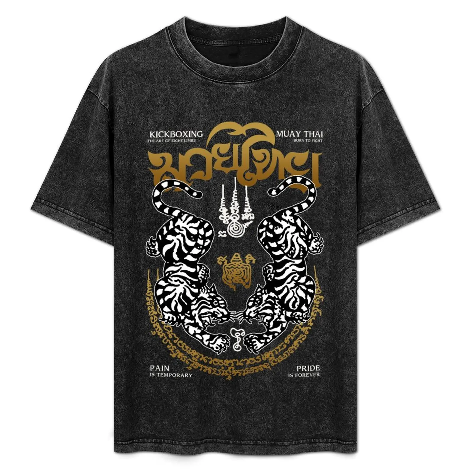 

MMA Tattoo Classic Muay Thai Tigers T-Shirt Holiday Casual Short Sleeve Top