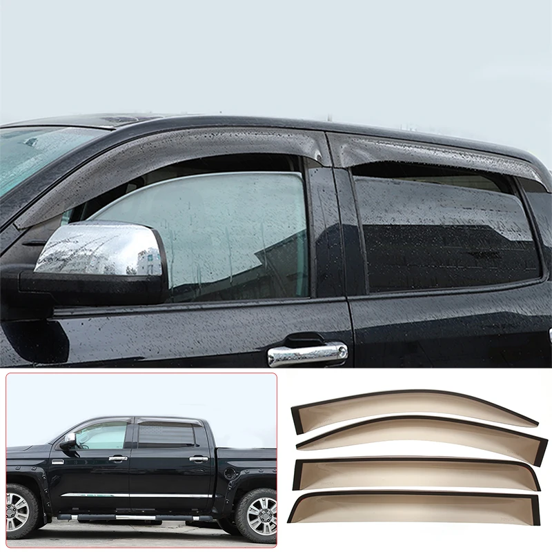 Side Window Deflector For Toyota Tundra 2014-2021 Weathershield Door Visor Wind Rain Sun Guard Accessories