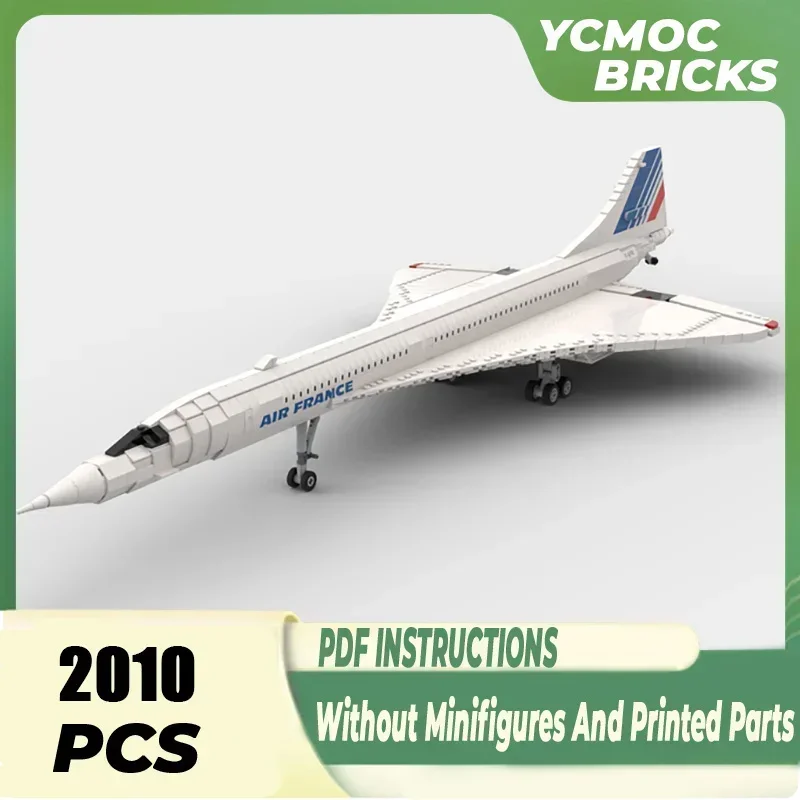 Military Model Moc Building Bricks 1:72 Scale Concorde Fighter Technology Modular Blocks Gifts Christmas Toys DIY Sets Assembly