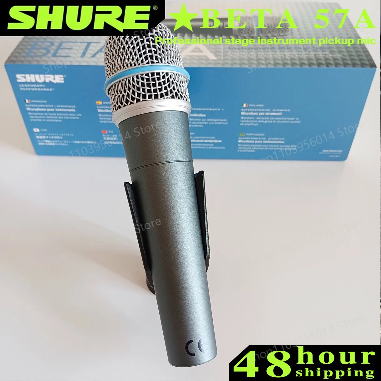 SHURE BETA 57A Wired Microphone Dynamic Cardioid Studio Home Record Handle Mic for Karaoke Music Stage Performance Live Mic