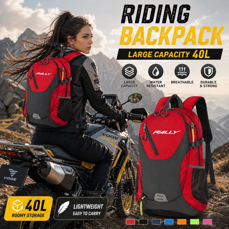 For VOGE DS525X/DS625X DS800X 300RR 500AC DSX 800/300 625/525 Rally LarRacing travel Men waterproof Backpack Bag Motorcycle Gift