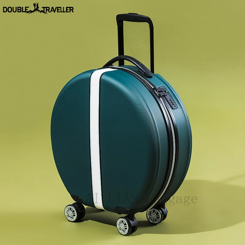 Travel suitcase spinner wheels rounded trolley luggage bag kids Cute carry on luggage 18 inch cabin rolling luggage set 2pcs set