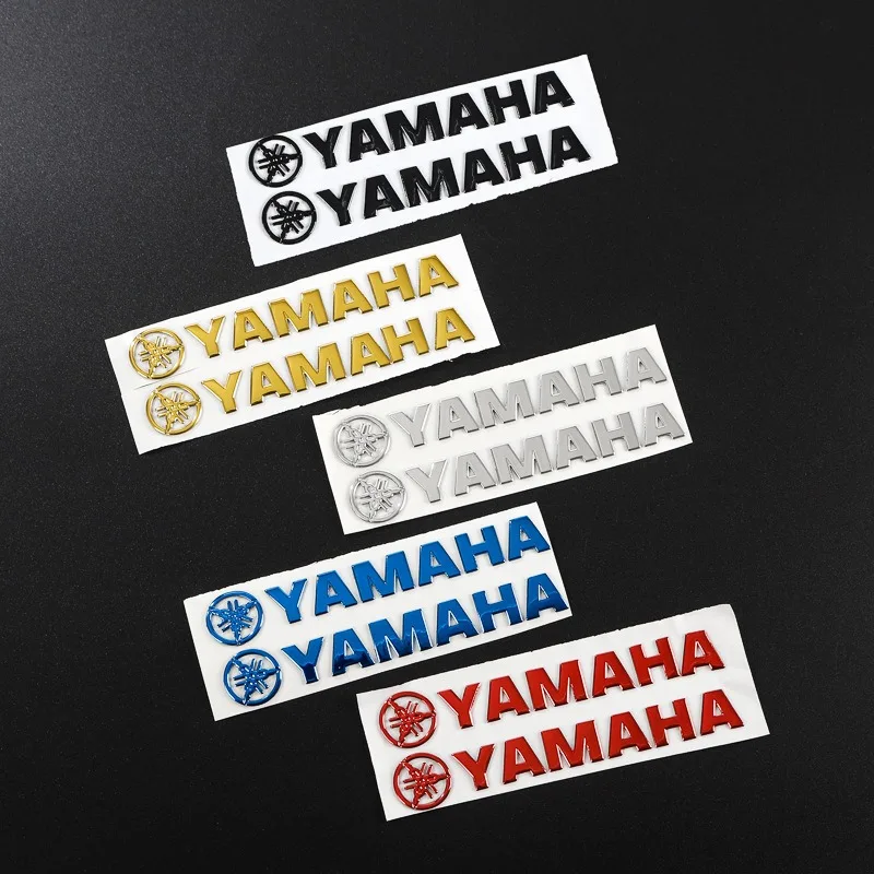 สติ๊กเกอร์มอเตอร์ไซค์ใหม่ สติ๊กเกอร์ PVC 3 มิติ สติ๊กเกอร์ติดถังน้ำมัน 3 มิติ โลโก้สีทอง กันน้ำ สำหรับตกแต่ง Yamaha R1 Mt07 R3 R25 Mt-09