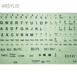 Super bright fluorescent luminous Europe language keyboard stickers English notebook computer protective film