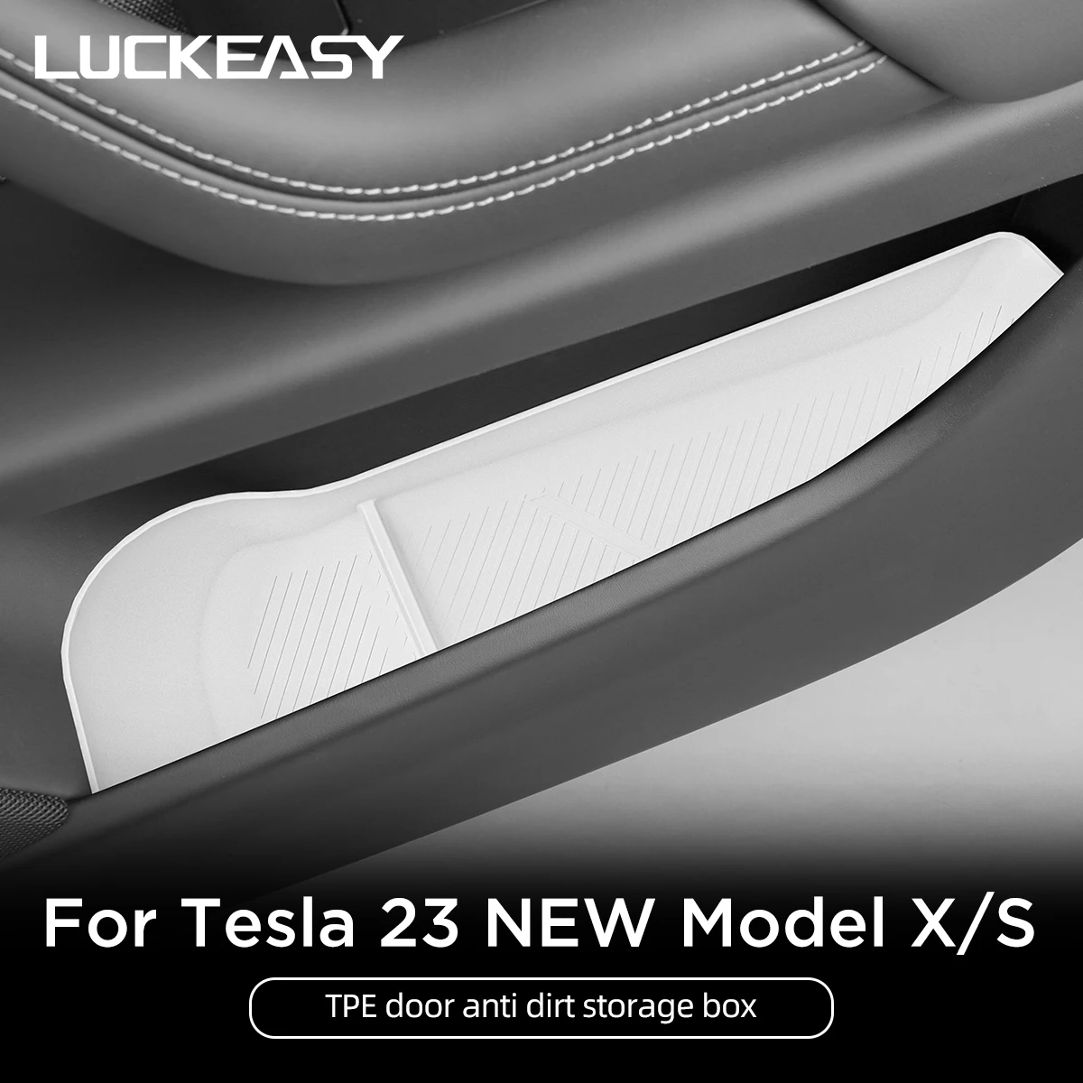 Pudełko do przechowywania w drzwiach samochodu, organizer do Tesla Model X S 2023-2026, TPE, schowek na karty, ochrona przed zabrudzeniem, akcesoria samochodowe do porządkowania.