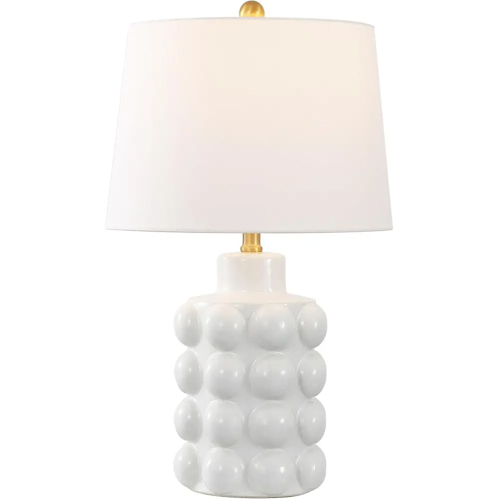 24-inch Antique White LED Table Lamp with Included Bulb
