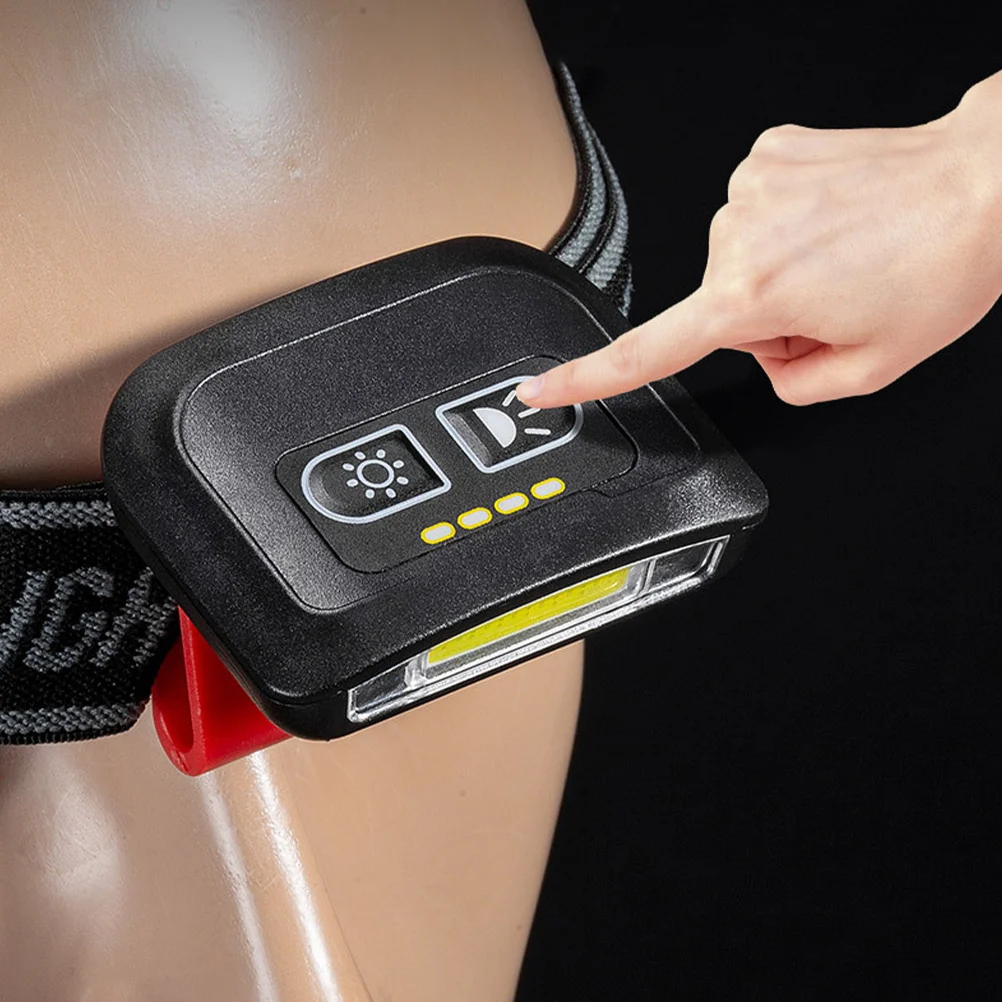 

Налобный фонарь с зарядкой через USB, зажим для шляпы, портативная уличная лампа с двухцветным дисплеем энергии из бисера для ухода за ночной едой