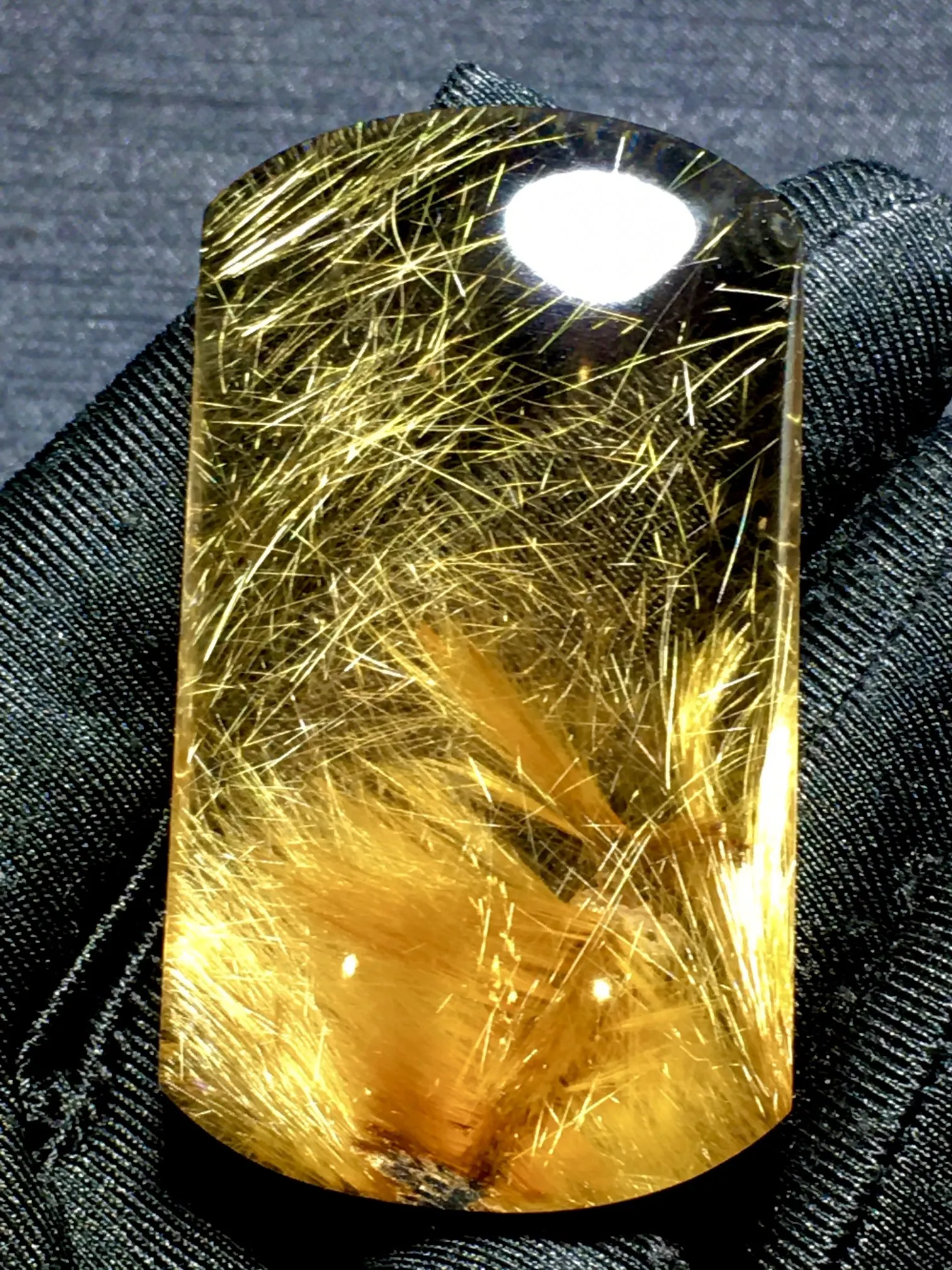 

Подвеска из натурального золота с рутилированным кварцем, ювелирные изделия из рутилированного кварца 59,5x33,3x15,5 мм для женщин и мужчин, слабость кошачий глаз AAAAAA