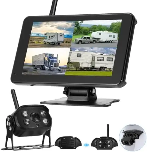 

Wireless Backup Camera for Truck with AI Alarm & 7" HD Monitor