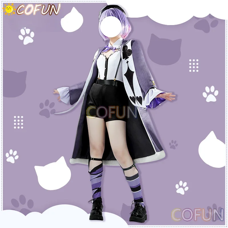 COFUN [ที่กําหนดเอง] Hololive VTube Nekomata Okyu คอสเพลย์เครื่องแต่งกายฮาโลวีนชุดผู้หญิงใหม่สูท