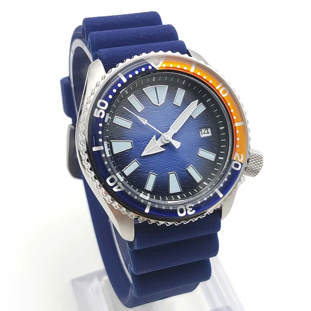 Nh35 Automatisch Mechanisch Horloge Rvs Waterdichte Behuizing Geschroefd Kroon Saffier Glas Heren Casual Mode Horloge