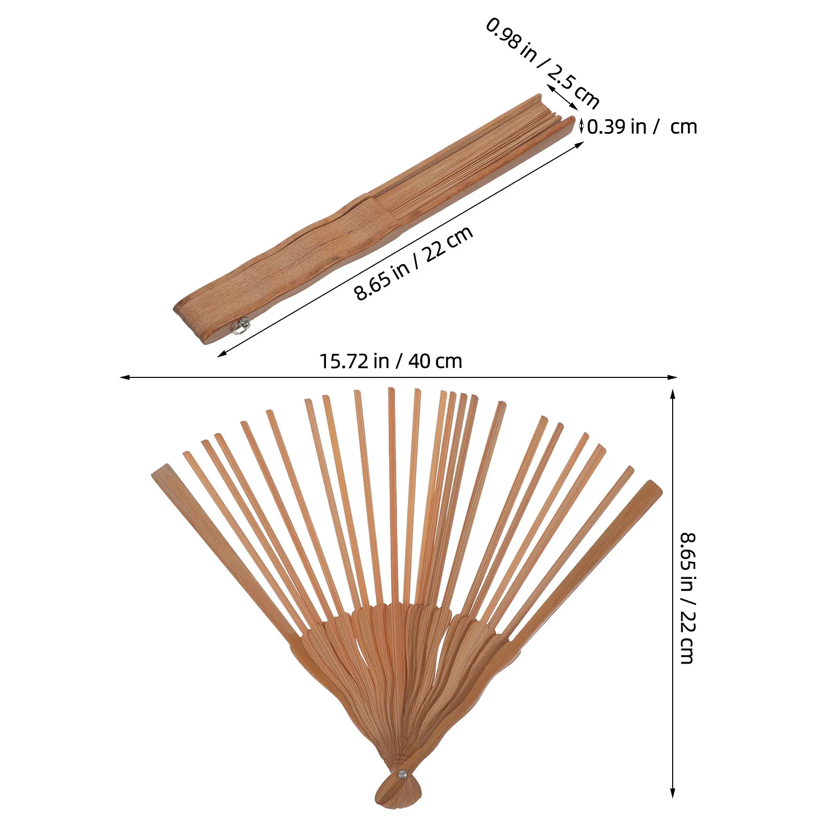 3pcs Wood Folding Fan Frame for diy Crafting Unfinished Folding Fan Framework Accessories with 30 Ribs for Party favor home Deco