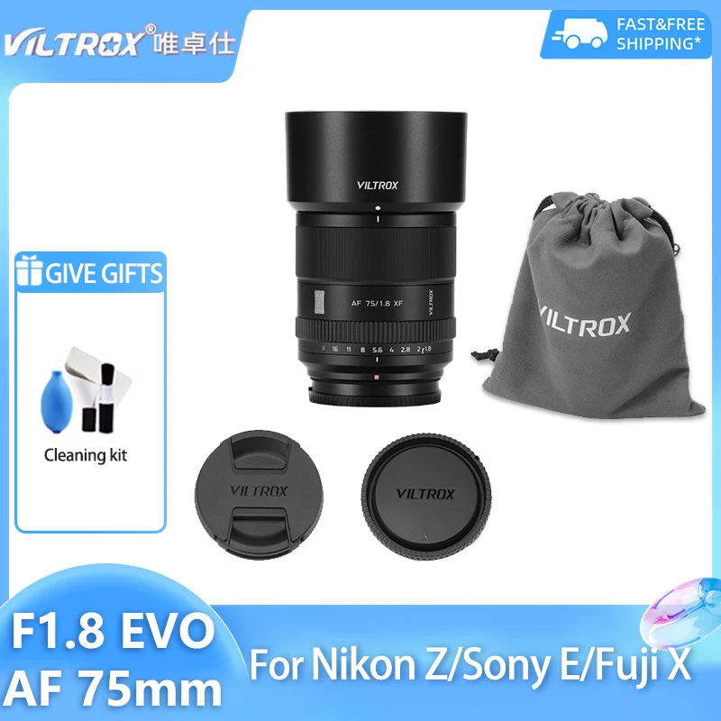 

Viltrox AF 75mm F1.8 EVO APS-C Prime Portrait Lens Auto Focus Large Aperture Bokeh Effect for Sony E Fujifilm X Nikon Z Mount