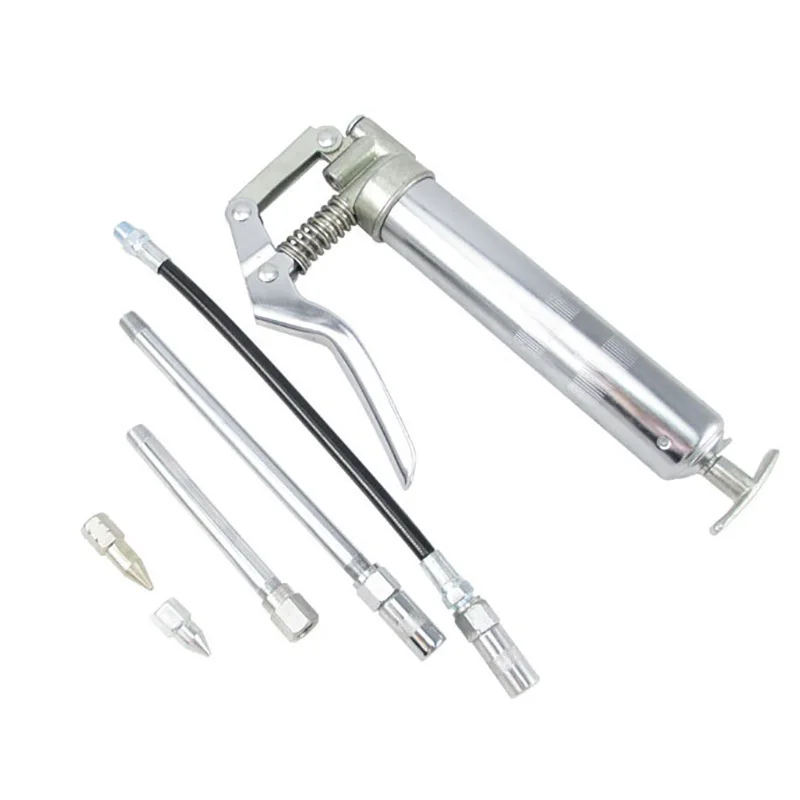 120CC Car Manual Grease Gun Kit Oiler Syringe Car Oil Pump with Oil Hose for Auto Trains Airplanes Mines etc Car Syringe New