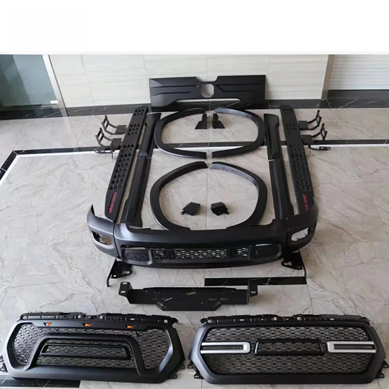 High Quality Body Kit Front Bumper Black Grilles Abs Bodykit 4X4 Flares  RAM