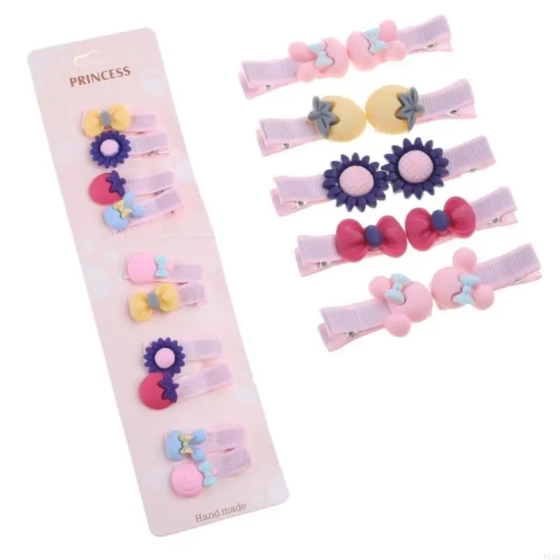 

Sweet Hair Pin for Little Girl Cartoon Clip Side Pins Girls Headdress 10PCS