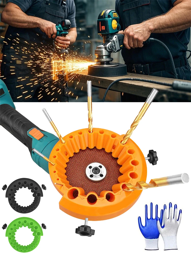 

Drill Bit Grinding Sharpener Multipurpose Polishing Grinding Tool 125mm Angle Grinder Powered Tool Parts For 2mm-13mm Drill Bits