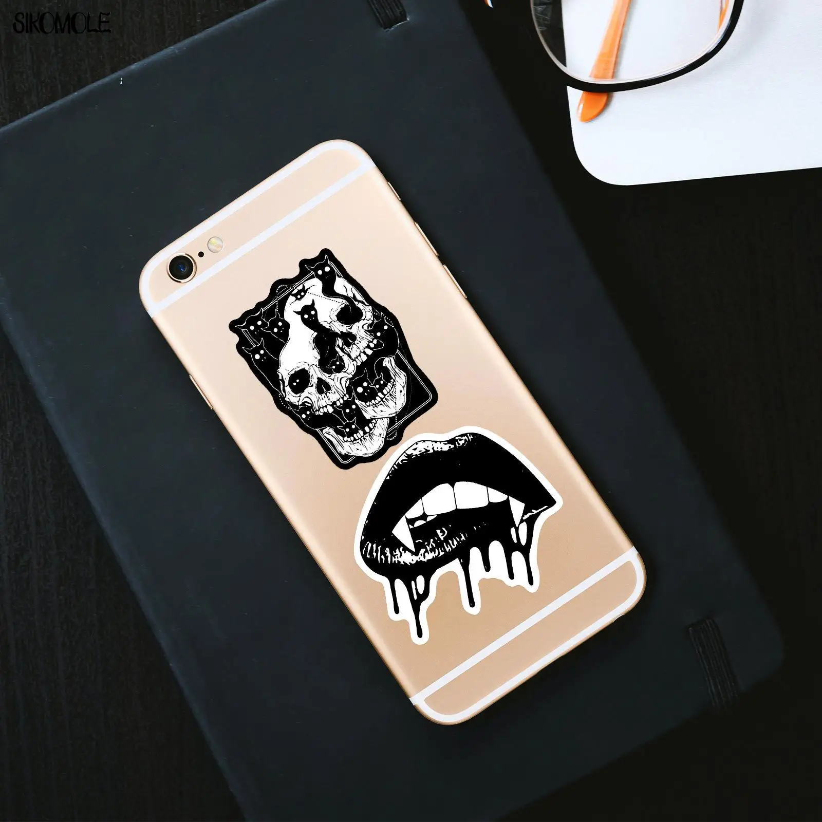 10/30/50/100PCS Cartoon Punk Devil Horror Gothic Graffiti Stickers Black And White DIY Toys Skateboard Laptop Decals Sticker F5