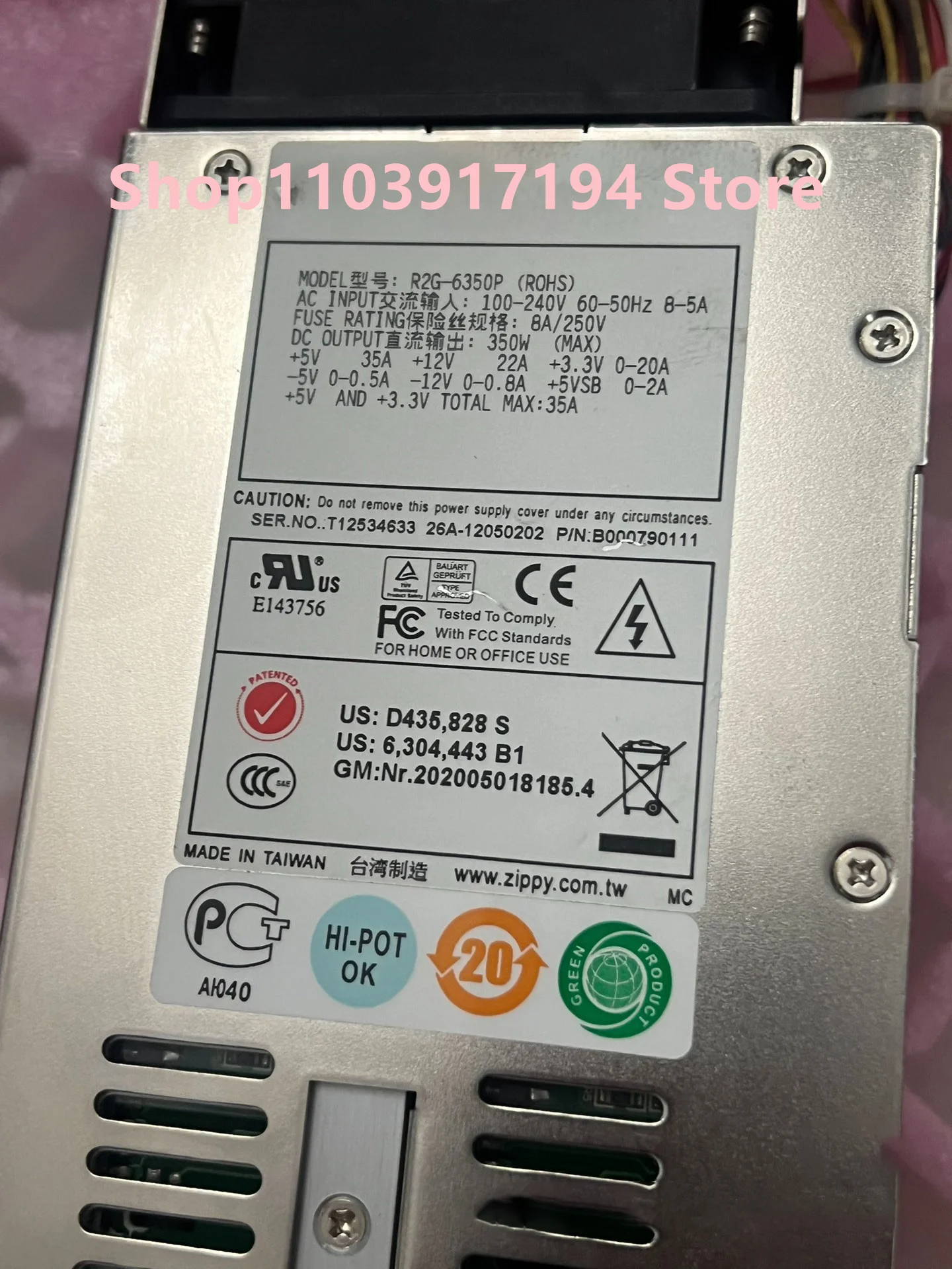 FOR ZIPPY GIN-6350P R2G-6350P 350W Power-supply module