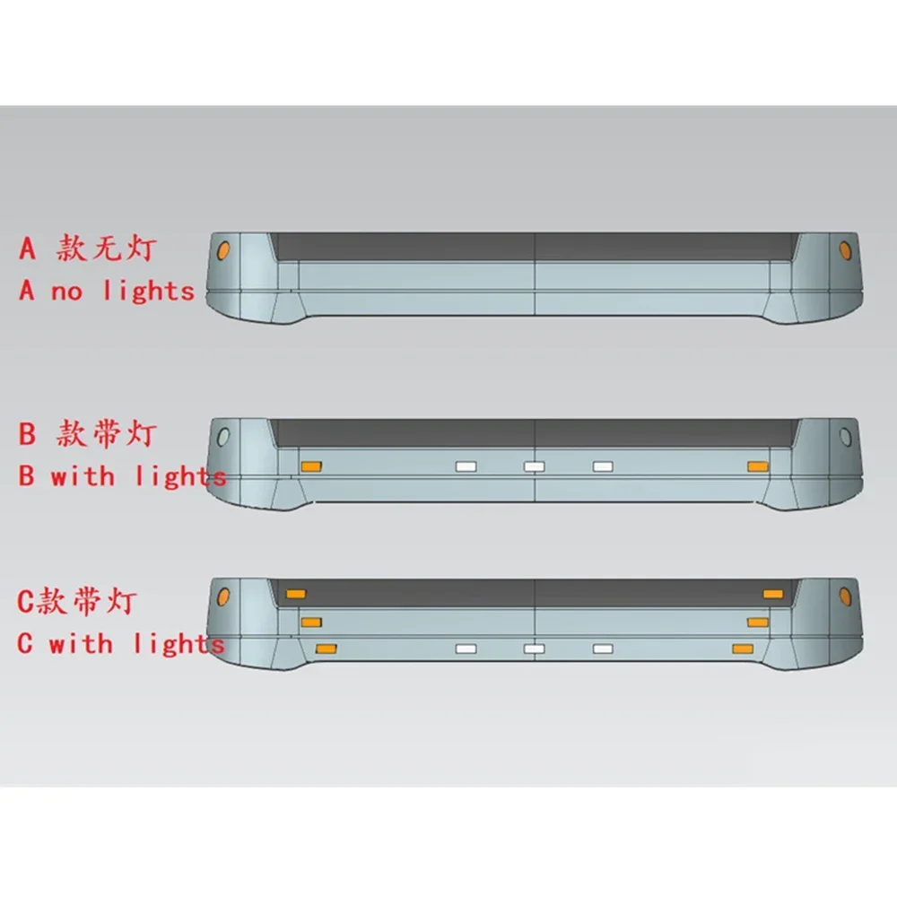 1 SZTUK Plastikowa osłona przeciwsłoneczna ze światłem do ciężarówki 1/14 Tamyia Rc VOLVO FH16 750 56360 DIY Part