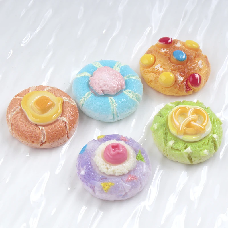 10/100pcs Kawaii Flatback Resin Candy Cookies Cabochon DIY Craft Scrapbooking Material Figurine Decoration Accessories