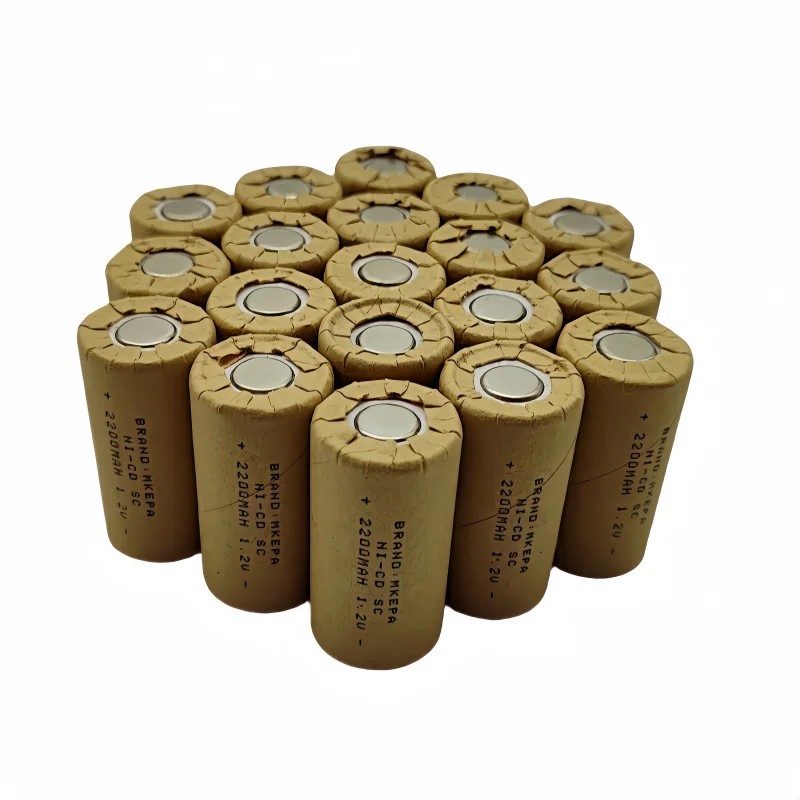 New 1.2V 2200mAh 10C Ni CD Ni MH SC rechargeable battery, replace electric screwdriver and electric tool nickel cadmium battery