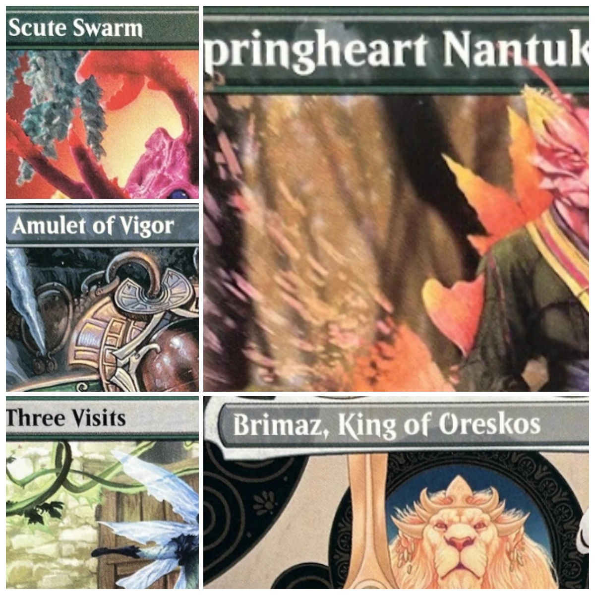 Holo It That Betrays Noxious Revival Scute Swarm Springheart Nantuko Three Visits High Quality Custom Board Game Proxy Cards