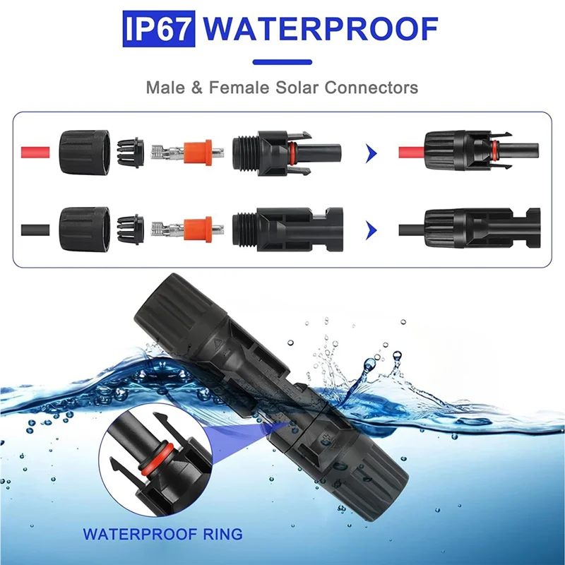 

SHGO-Solar Crimping Tool Set Photovoltaic Solar Connectors For PV/MC Cables 2.5/4/6Mm2 1000V 30A Panel Solor Soler Connectors Ki