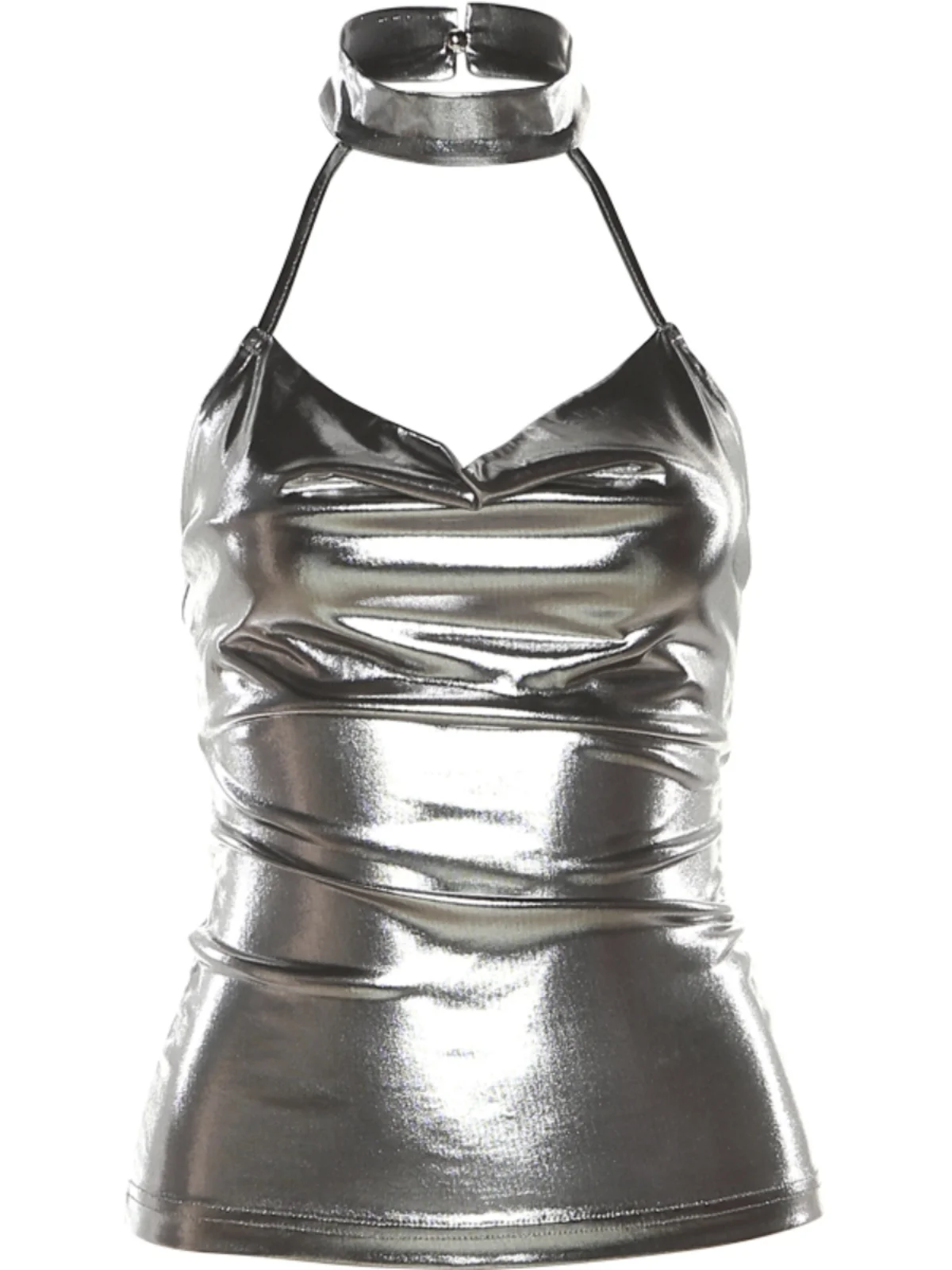 Sexy Slim Fit V-Ne Strap Weste WEIRD PUSS Street Sle ort Länge Reine Farbe Damen Top Faionable Vielseitig Ne Circle