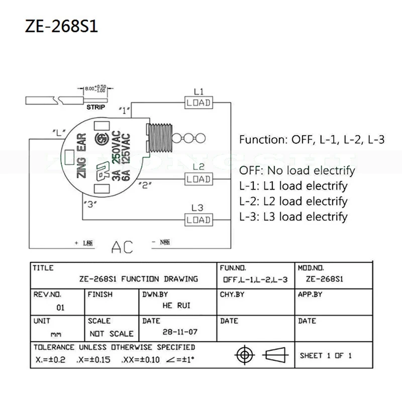 3Pcs Ceiling Fan Switch 3 Speed 4 Wire ZE-268S1 Fan Pull Chain Switch Replacement Speed Control Switch Chandelier Switch