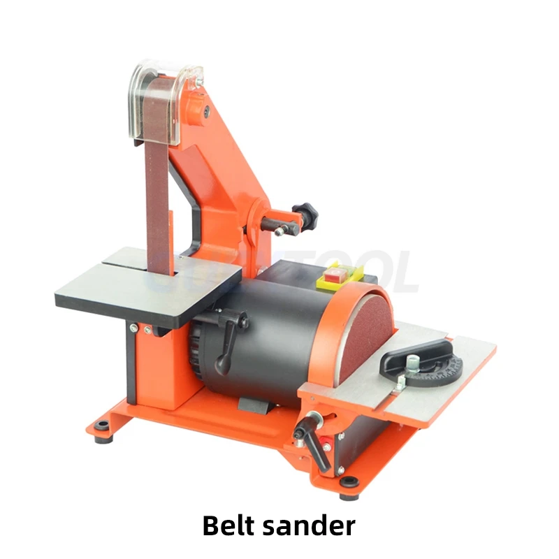 Belt Sanding Machine Small Woodworking Grinding Machine Multifunctional Vertical Sandpaper Metal Deburring Sanding Disc Machine