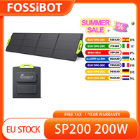 FOSSiBOT SP200 200W Foldable Solar Panel, 23.4% High Cell Efficiency, IP67, ETFE Coating, Adjustable Kickstands for Home,RV,camp