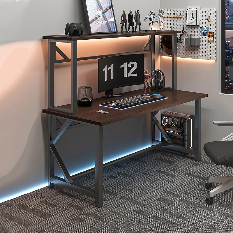 E-sports hotel table Internet cafe Double table Chassis table Double-layer  E-sports hall household computer