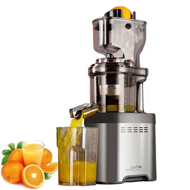 

Slow Juicer 7LV Screw Electric Juice Machine 220V Stainless Steel Filter Free Large Caliber Cold Press Fruit Extractor