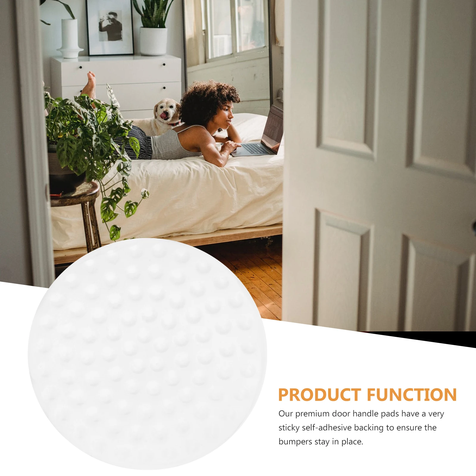 

10Pcs Door Handle Pads Transparent Silicone Bumpers Self-Adhesive Wall Protector Collision-Proof Cushion for Door Noise Mute