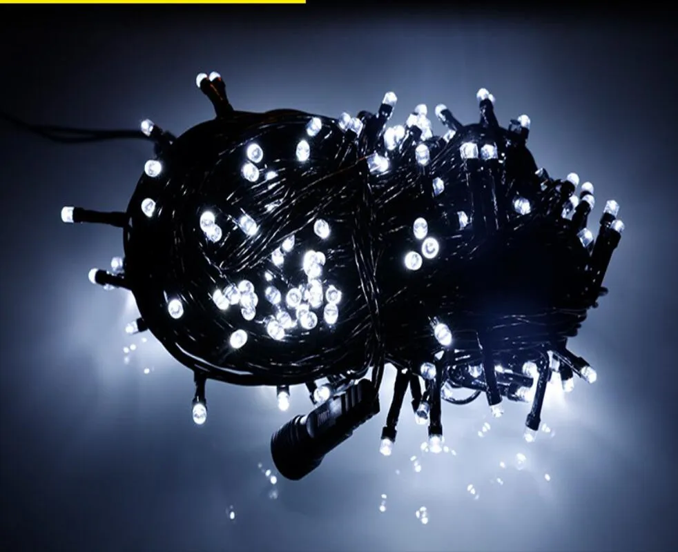 LED 20M 200LED Black Wire String Lights Colourful Lights Twinkle Outdoor String Lights Full of Stars Christmas Park Lighting