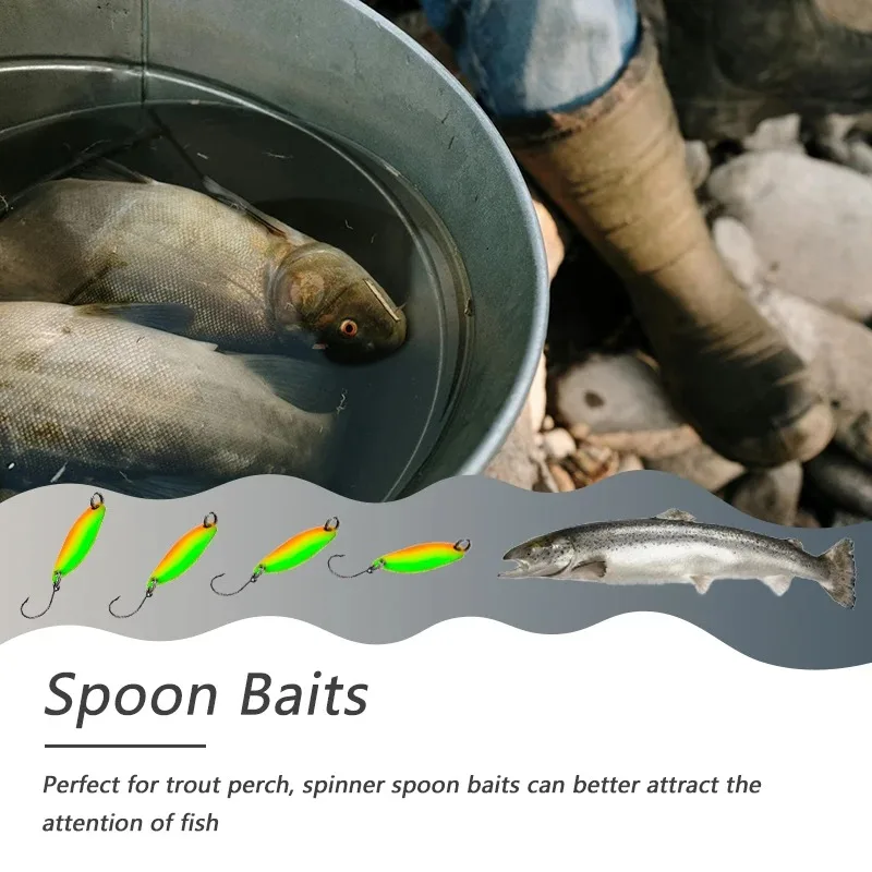 Señuelos de pesca micro, cucharas metálicas de 3cm y 3.5cm, señuelos giratorios de lanzado largo con lentejuelas y cuchilla brillante, señuelos coloridos para trucha, perca, lubina y pez blanco.