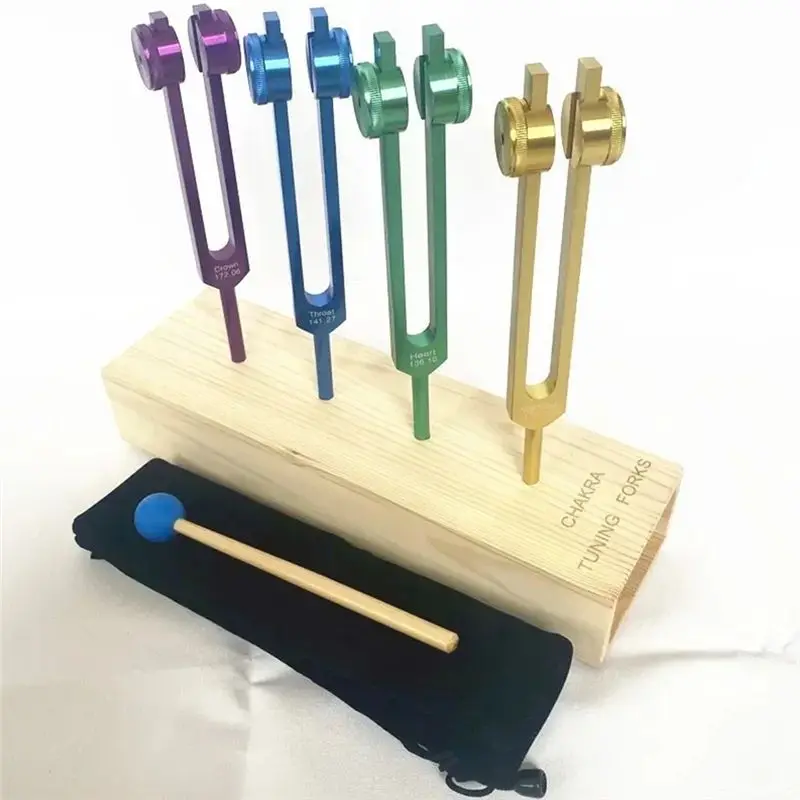 ABUE-Healing Tuning Forks Chakra Fretboard Tuning Forks Colored Tuning Fork Set Plant 141.27 Tuning Forks