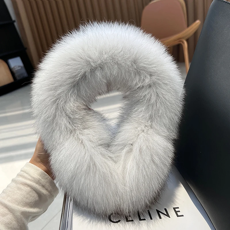 Echt Vossenbont Oorbeschermer Pluche Oor Cover Winter Warm Gehoorbescherming Mode Oor Tas Vrouwelijke Pluizige Oorbeschermer Oor Cover Echt Bont Oorbeschermer