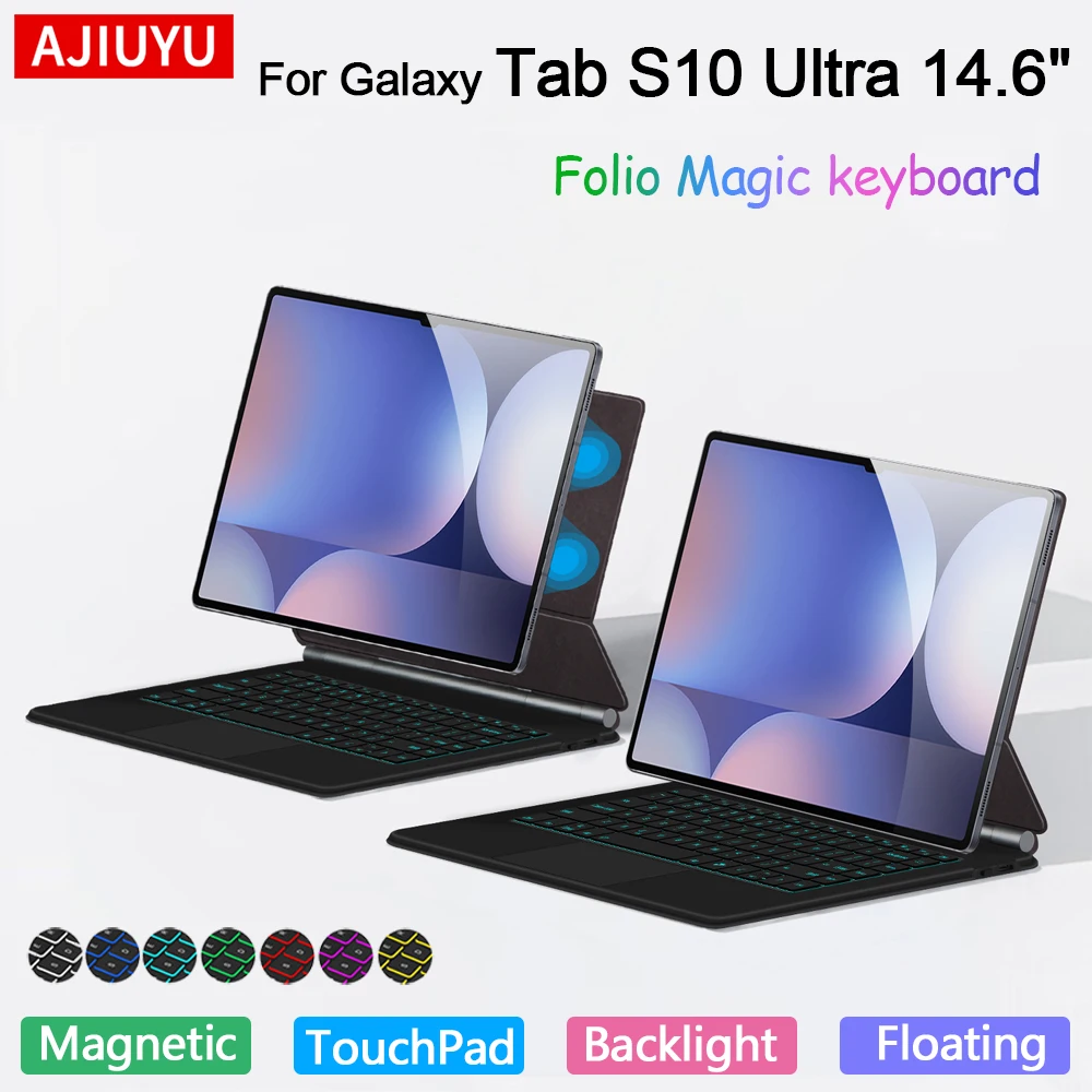 AJIUYU Touchpad Magic Keyboard Folio for Samsung Galaxy Tab S10 Ultra 5G 14.6