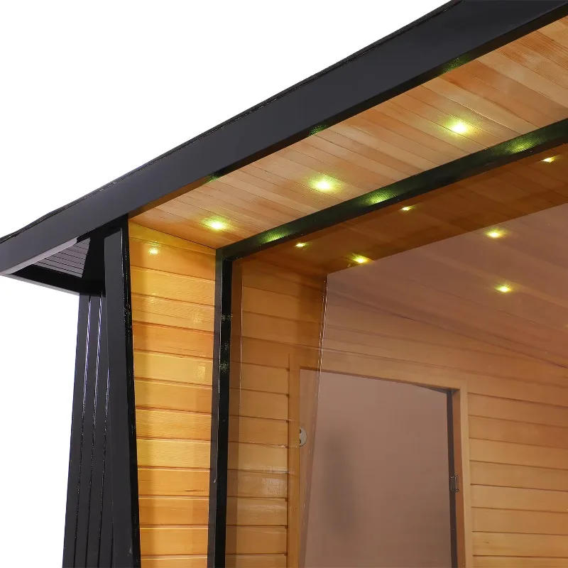 Naturally Aromatic Redwood Sauna (Surpasses 6 People) | The Ultimate Outdoor Wellness Resort Experience