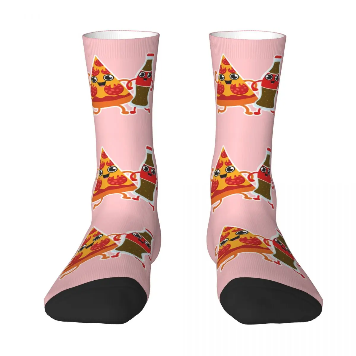 Pizza Coke Stockings Fast Food Addict Design Funny Socks Spring Anti Bacterial Socks Girls Outdoor Medium Soft Socks