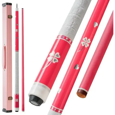 Carbon Fiber Pool Cue 58-inch Professional Cue Stick Low Deflection Pool Stick Easy to Control Billiard Cues for Women with