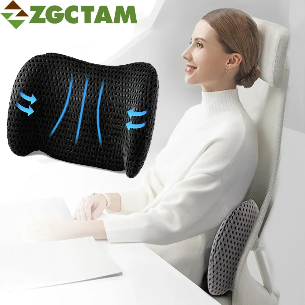 

1Pcs Adjustable Lumbar Pillow, Personalized Lumbar Support Pillow for Office Chair, Car Seat, Ergonomic Memory Foam Back Pillow