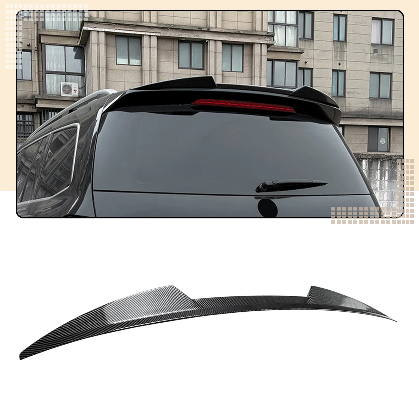 

Car Exterior Rear Trunk Lid Roof Spoiler Tail Wing For Mercedes-Benz GL GLS X166 2013-2019 Decoration Accessories