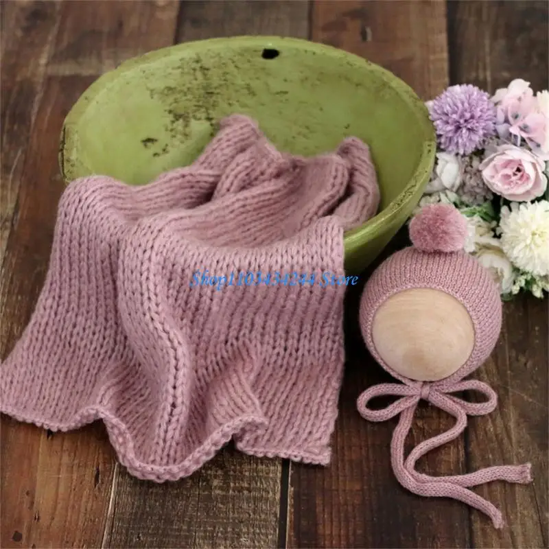 Newborn Shower Gifts Photo Props Hat Wrap Towel Infant Photostudio Accessories