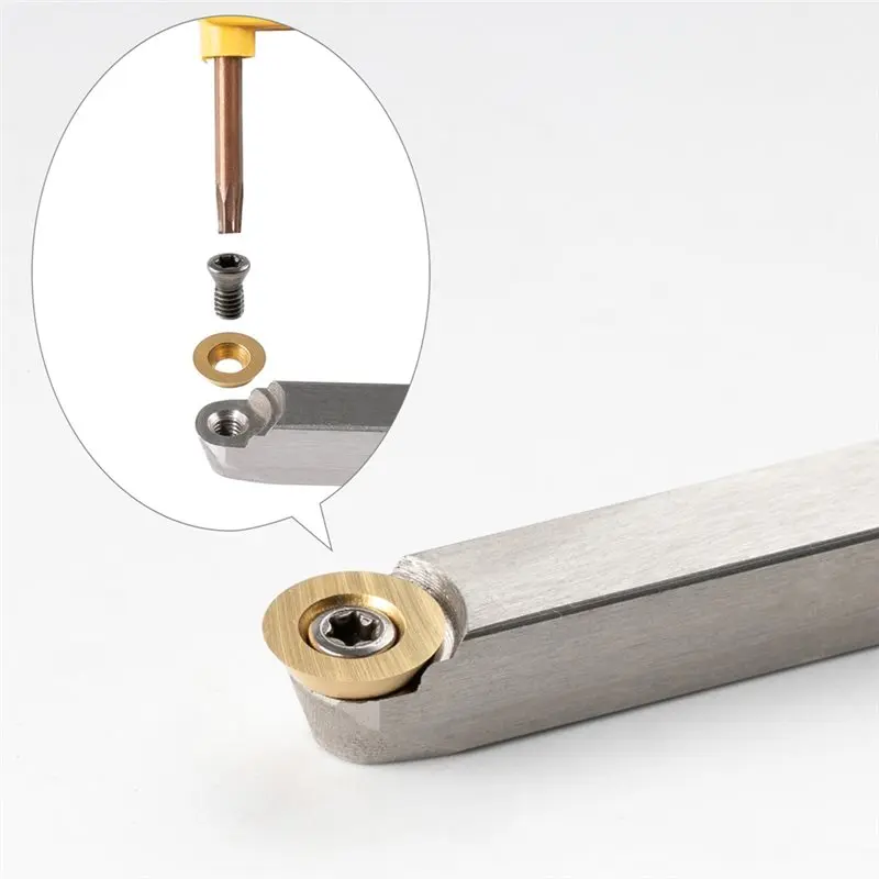 A19F-Carbide Cutter Inserts For Wood Turning Tools- Titanium Coating, 12Mm Round, 10 Pieces Included