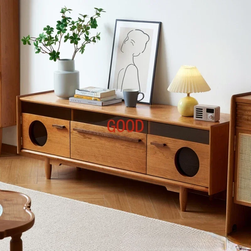

Nordic Solid Wood Coffee Table TV Cabinet Combination Side Cabinet