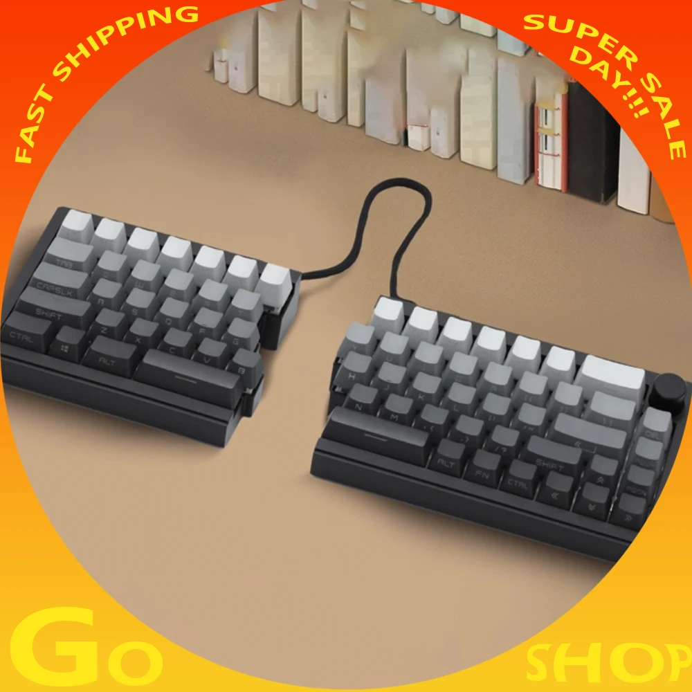 

Механическая клавиатура Zorhe ST68 Split QMK, трехместная, 68 клавиш, с горячей заменой, эргономичный дизайн, прочная игровая клавиатура по индивидуальному заказу