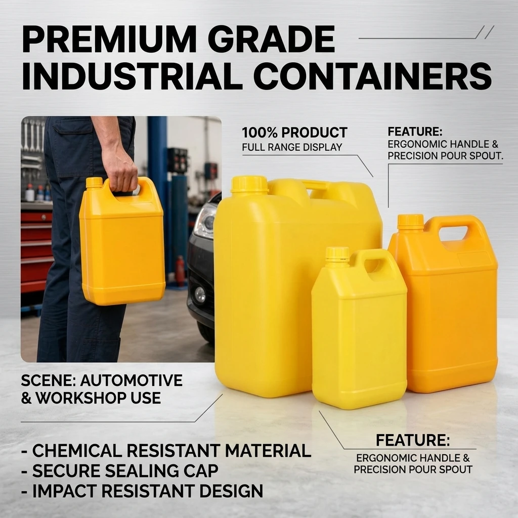 20L Oil Drum 5L Chemical Flat Tank 6L Square Drum 10L Detergent Bottle Flat Pot - Plastic Chemical Storage Containers